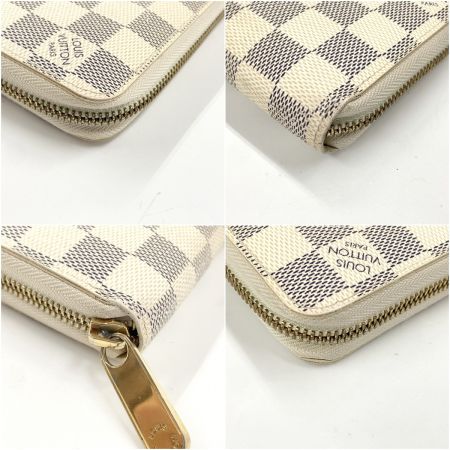  LOUIS VUITTON ルイヴィトン ダミエ アズール ジッピーウォレット  ラウンドファスナー長財布 N60019 ホワイト