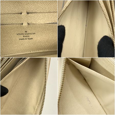  LOUIS VUITTON ルイヴィトン ダミエ アズール ジッピーウォレット  ラウンドファスナー長財布 N60019 ホワイト