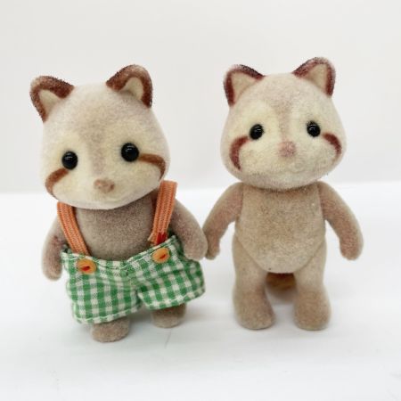  EPOCH シルバニアファミリー アライグマ4体 クマ1体 廃版