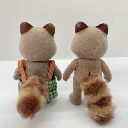  EPOCH シルバニアファミリー アライグマ4体 クマ1体 廃版