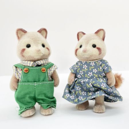  EPOCH シルバニアファミリー アライグマ4体 クマ1体 廃版