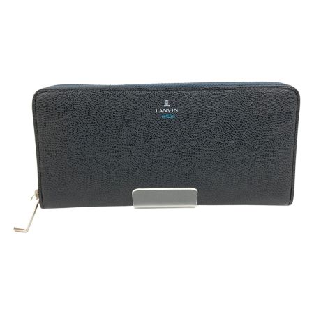  LANVIN ランバン ラウンドファスナー 長財布  ブラック