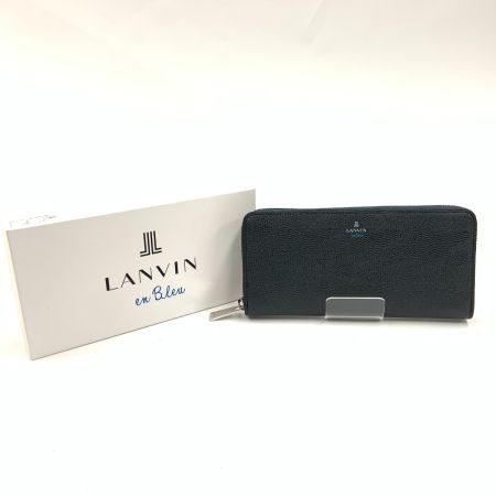  LANVIN ランバン ラウンドファスナー 長財布  ブラック