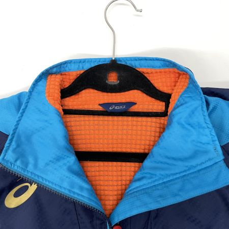  asics アシックス メンズ バックウオーム ブレーカージャケット＆パンツ 上下セット sizeM/S XAW531/XAW631 ネイビー