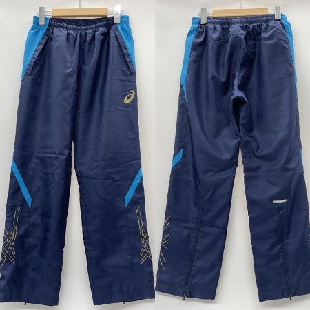  asics アシックス メンズ バックウオーム ブレーカージャケット＆パンツ 上下セット sizeM/S XAW531/XAW631 ネイビー