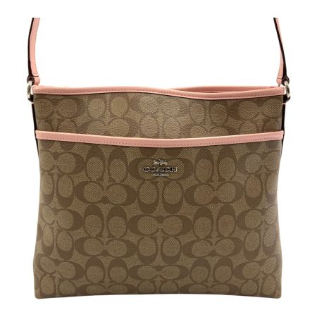  COACH コーチ シグネチャー ワンショルダー バッグ  F58297 ブラウン x ピンク