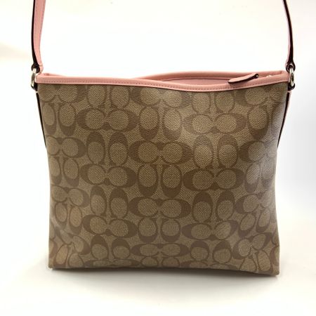  COACH コーチ シグネチャー ワンショルダー バッグ  F58297 ブラウン x ピンク