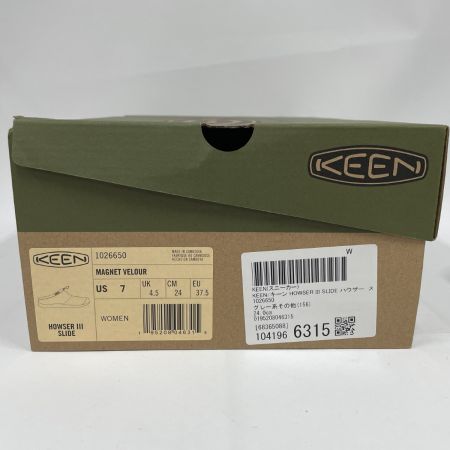  KEEN キーン スニーカー レディース HOWSER III SLIDE Magnet Velour SIZE 24cm 1026650 グレー
