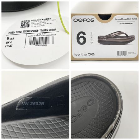  OOFOS ウーフォス レディース リカバリーサンダル OOmega SIZE 23cm ブラック