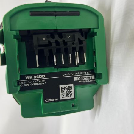  HiKOKI ハイコーキ 36V インパクトドライバー WH36DD アグレッシブグリーン  バッテリー2個 充電器 ケース付 WH36DD グリーン 未使用品