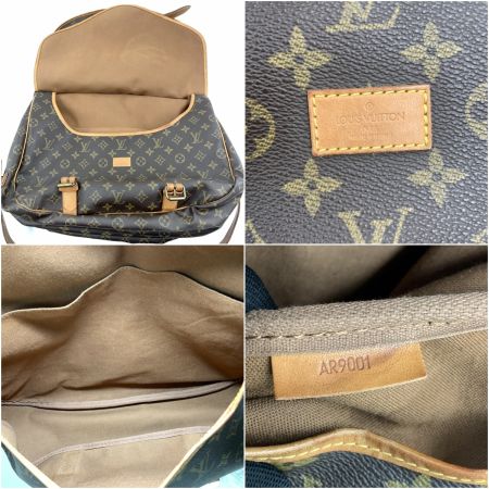  LOUIS VUITTON ルイヴィトン モノグラム ソミュール 43 ショルダーバッグ M42252 ブラウン