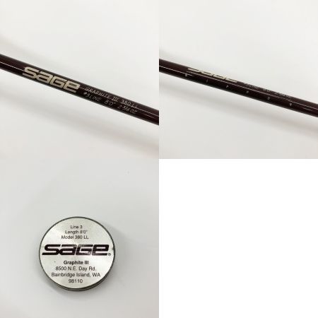  sage セージ Graphite 3 380 LL グラファイト NIPPON 刻印モデル #3 8'0" 380LL フライロッド