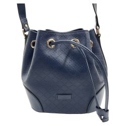 〇〇 GUCCI グッチ ディアマンテ 巾着 ショルダーバッグ 354229 ネイビー Bランク