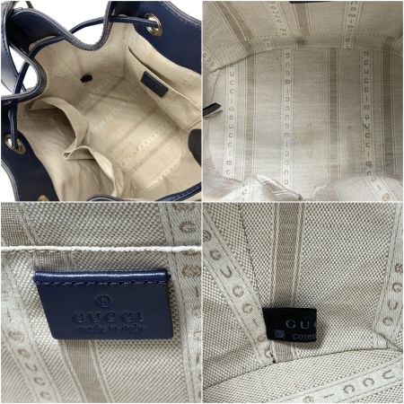  GUCCI グッチ ディアマンテ 巾着 ショルダーバッグ 354229 ネイビー