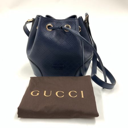  GUCCI グッチ ディアマンテ 巾着 ショルダーバッグ 354229 ネイビー