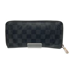  LOUIS VUITTON ルイヴィトン ダミエ グラフィット ジッピーウォレット ヴェルティカル ラウンドファスナー 長財布  N63095 ブラック Cランク