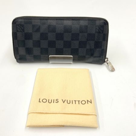  LOUIS VUITTON ルイヴィトン ダミエ グラフィット ジッピーウォレット ヴェルティカル ラウンドファスナー 長財布  N63095 ブラック