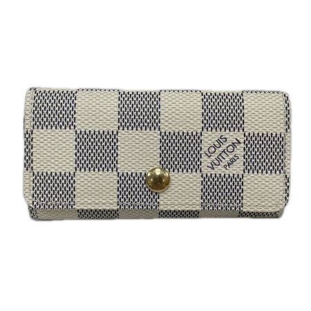 LOUIS VUITTON ルイヴィトン キーケース ミュルティクレ4 ダミエ・アズール N60020 ホワイト