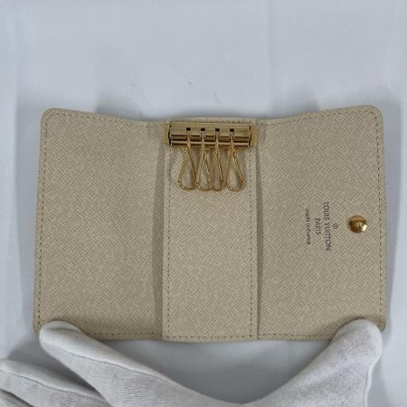 LOUIS VUITTON ルイヴィトン キーケース ミュルティクレ4 ダミエ・アズール N60020 ホワイト