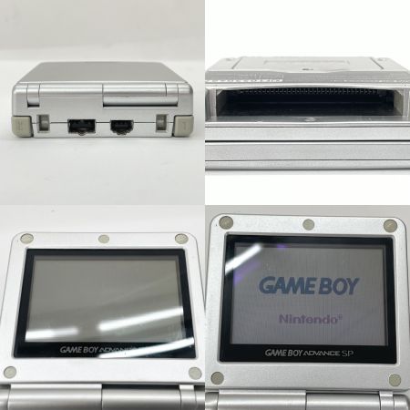 Nintendo ニンテンドウ ゲームボーイアドバンスＳＰ AGS-001 ゲームソフト3本 XJF10550467 プラチナシルバー