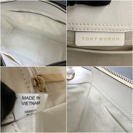  TORY BURCH トリーバーチ 刺繍 2way ショルダーバッグ アイボリー