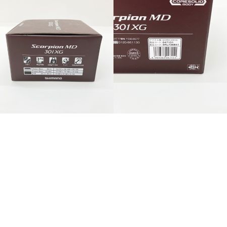  SHIMANO シマノ Scorpion MD 24 スコーピオンMD 301XG LEFT 047151 ベイトリール