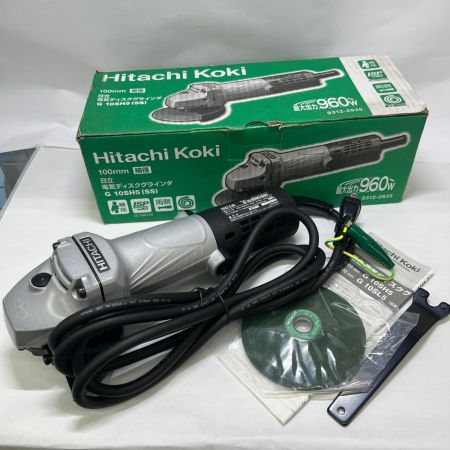  HITACHI 日立 ディスクグラインダー 砥石外径100mm 穴径15mm AC100V G10SH5 シルバー 未使用品
