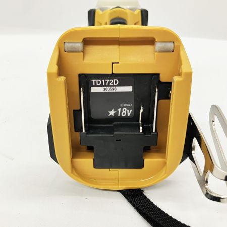  MAKITA マキタ 充電式 インパクトドライバ 18v TD172D イエロー