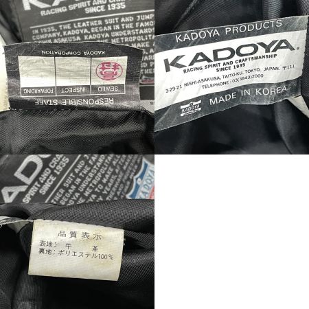  KADOYA レザーパンツ バイクウェア K's LEATHER/K's PRODUCT 32インチ ブラック