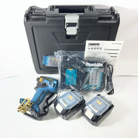  MAKITA マキタ 20周年記念 限定カラー 充電式インパクトドライバ 18V6Ah バッテリ2本・充電器・ケース付 プレミアムブルー TD173DGXPB プレミアムブルー 未使用