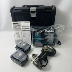 〇〇 MAKITA マキタ 充電式インパクトドライバ 18V 6Ah バッテリ2本 充電器 ケース付 TD173DRGXO オリーブ 未使用品 Sランク