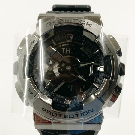  CASIO カシオ カシオ Gショック 腕時計 クォーツ 腕時計 GM-110BB シルバー x ブラック