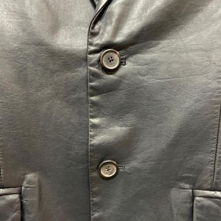  JIL SANDER ジルサンダー レザー テーラード ジャケット 46サイズ ブラック