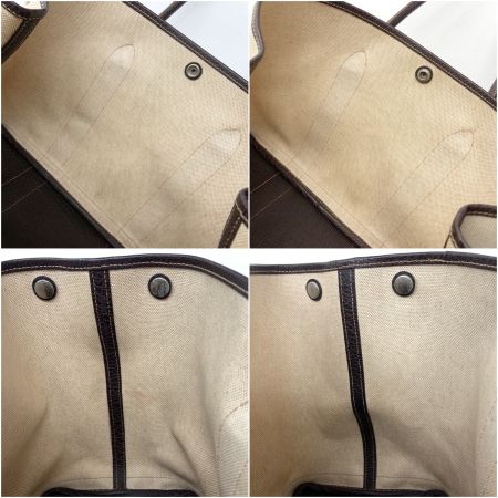  HERMES エルメス ガーデンパーティ PM 36cm トートバッグ ハンドバッグ ベージュ x ホワイト