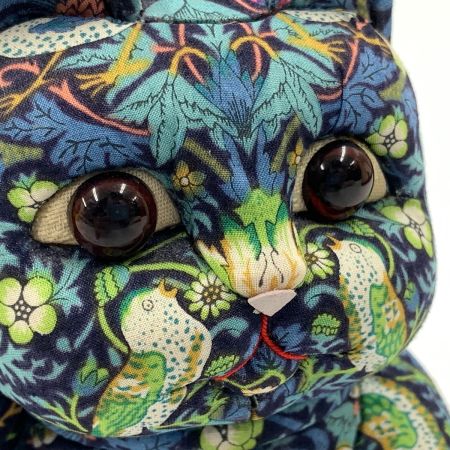   和樂×柿沼東光 リバティ ファブリックス 招き猫 人形