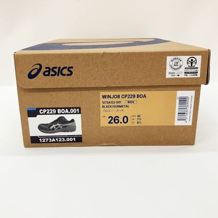  asics アシックス ウィンジョブ WINJOB BOA 26.0cm 安全靴 CP229 ブラック 未使用品