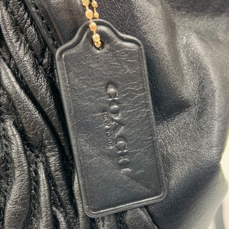  COACH コーチ サッチェル ギャザード レザー 2way ハンドバッグ トートバッグ　 F37082  ブラック