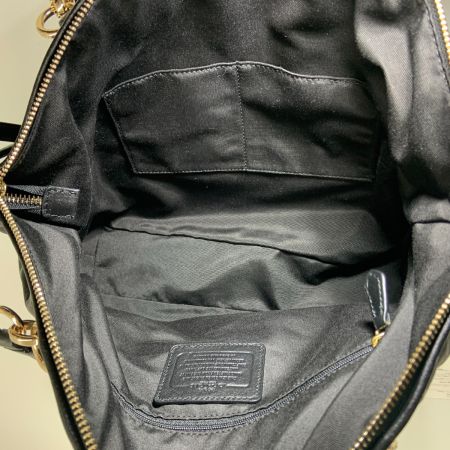  COACH コーチ サッチェル ギャザード レザー 2way ハンドバッグ トートバッグ　 F37082  ブラック