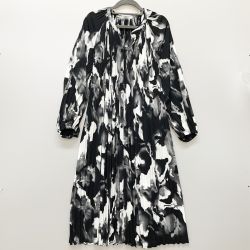 〇〇 SPECCHIO スペッチオ レディース シャツワンピース SIZE 40 ブラック×オフホワイト Aランク