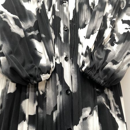  SPECCHIO スペッチオ レディース シャツワンピース SIZE 40 ブラック×オフホワイト