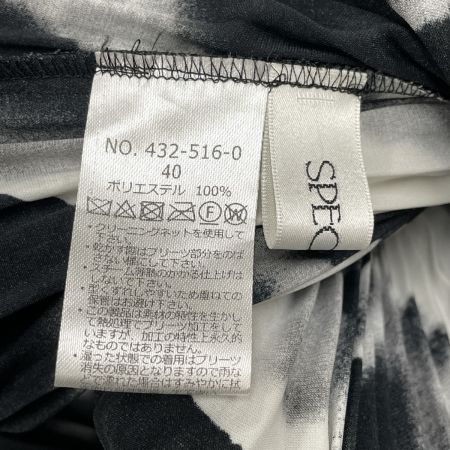  SPECCHIO スペッチオ レディース シャツワンピース SIZE 40 ブラック×オフホワイト