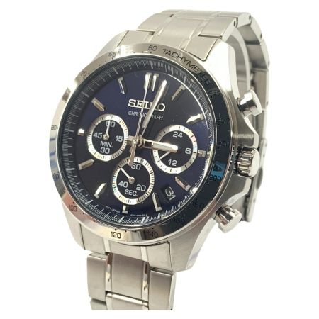  SEIKO セイコー クロノグラフ クォーツ 腕時計 6T63-00D0 シルバー