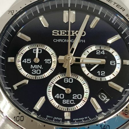 SEIKO セイコー クロノグラフ クォーツ 腕時計 6T63-00D0 シルバー
