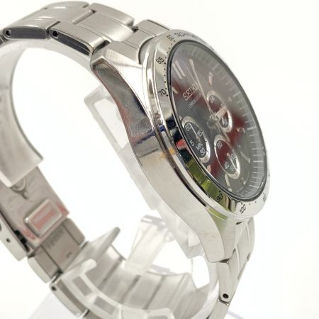  SEIKO セイコー クロノグラフ クォーツ 腕時計 6T63-00D0 シルバー