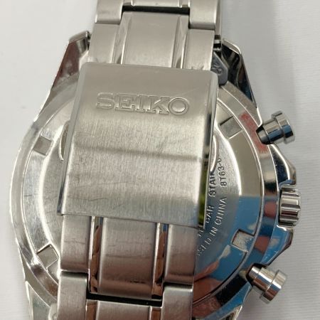  SEIKO セイコー クロノグラフ クォーツ 腕時計 6T63-00D0 シルバー