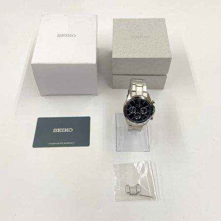  SEIKO セイコー クロノグラフ クォーツ 腕時計 6T63-00D0 シルバー