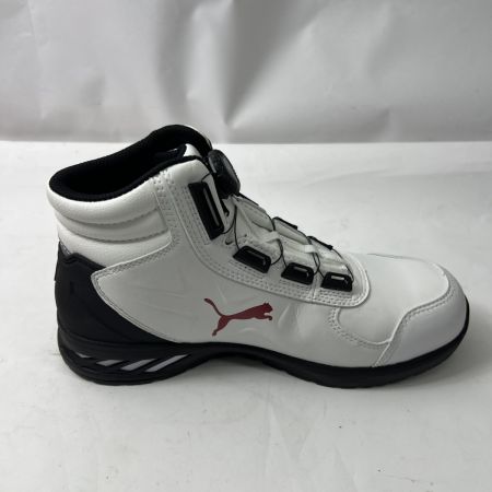 PUMA プーマ 安全靴 ライダー 2.0 ホワイト＆レッド ディスク ミッド ミドルカット RIDER 2.0 DISC MID 63.359.0 25.5cm ダイヤル式 ホワイト×レッド
