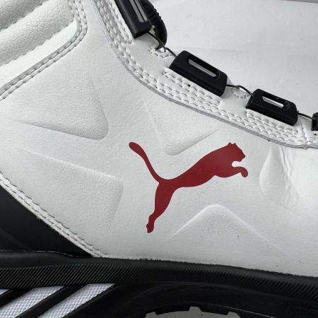  PUMA プーマ 安全靴 ライダー 2.0 ホワイト＆レッド ディスク ミッド ミドルカット RIDER 2.0 DISC MID 63.359.0 25.5cm ダイヤル式 ホワイト×レッド