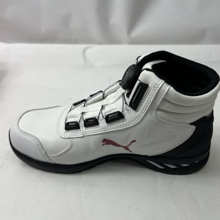  PUMA プーマ 安全靴 ライダー 2.0 ホワイト＆レッド ディスク ミッド ミドルカット RIDER 2.0 DISC MID 63.359.0 25.5cm ダイヤル式 ホワイト×レッド