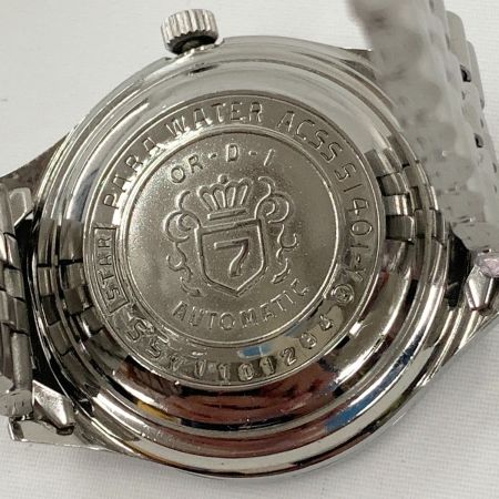  CITIZEN シチズン クリスタルセブン  3針 33石 デイデイト 自動巻 腕時計 51401-Y  シルバーブラック